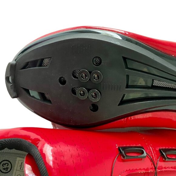 Cycling Bike Shoes Men Women Indoor Outdoor Cleat Compatible Red with Lock 43 46 - Picture 10 of 16